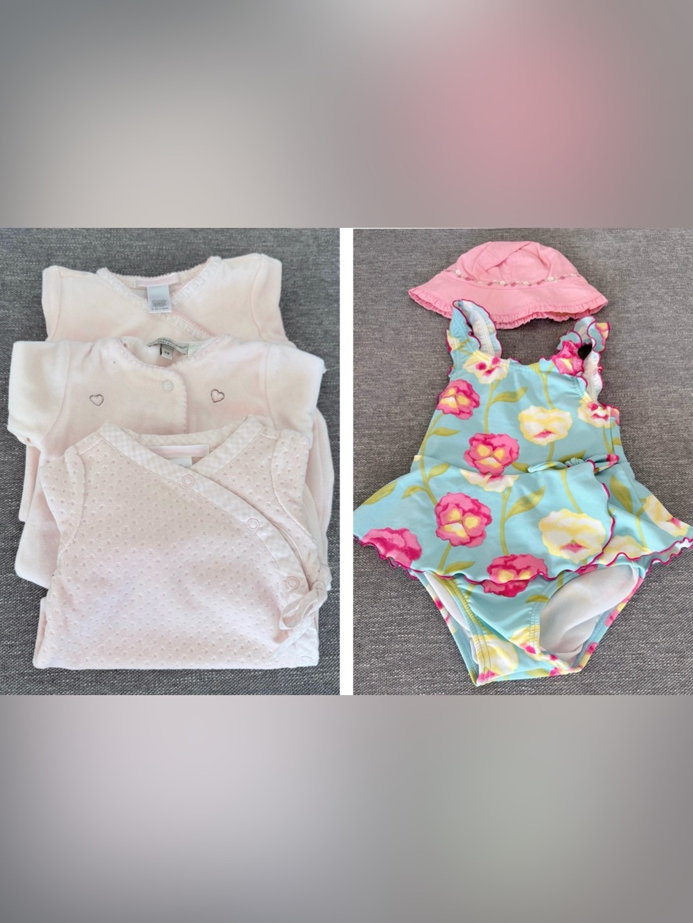 5 pieces: Janie and Jack 4 pieces and Baby Bellissimo 1 piece